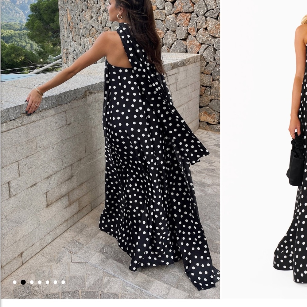 Show Me Your MuMu Black and White Polka Dot Dress - Picture 2 of 4